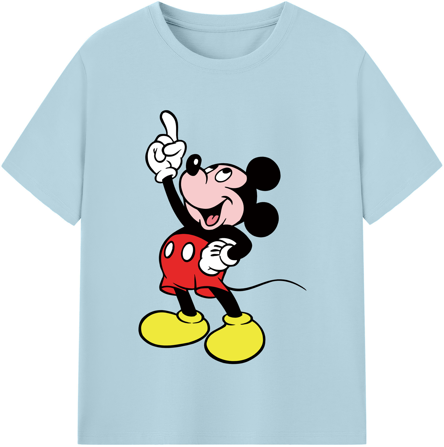 （画像用） ミッキーマウス Mickey Mouse 綿100％半袖Tシャツ（フロントプリント）